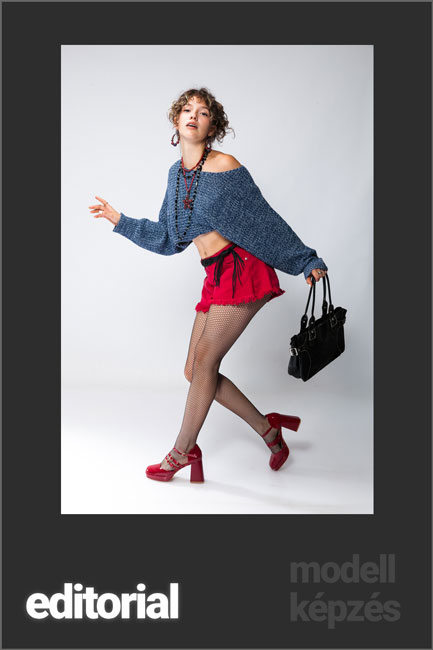 editorial high fashion téme profi stúdióvilágítással