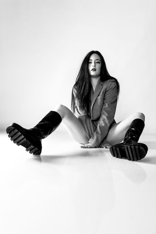 fekete-fehér kidolgozású fashion glamour fotózás